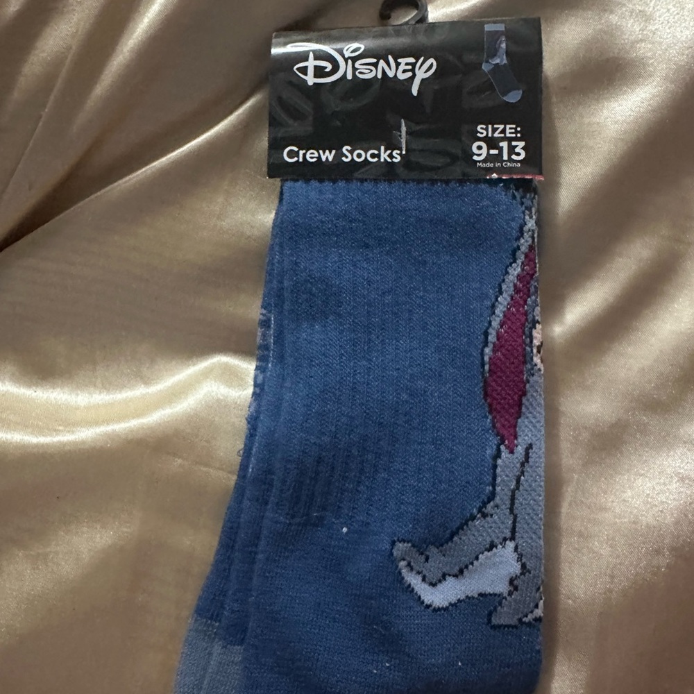 Disney Blue Casual Crew Socks- Eeyore